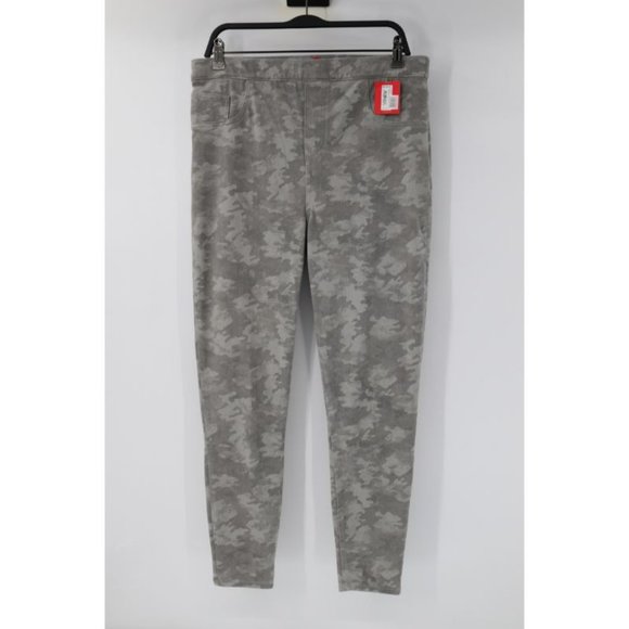 NEW SPANX Women 1X Jean-ish Ankle Leggings Stone Wash Camo High Rise - Picture 2 of 12